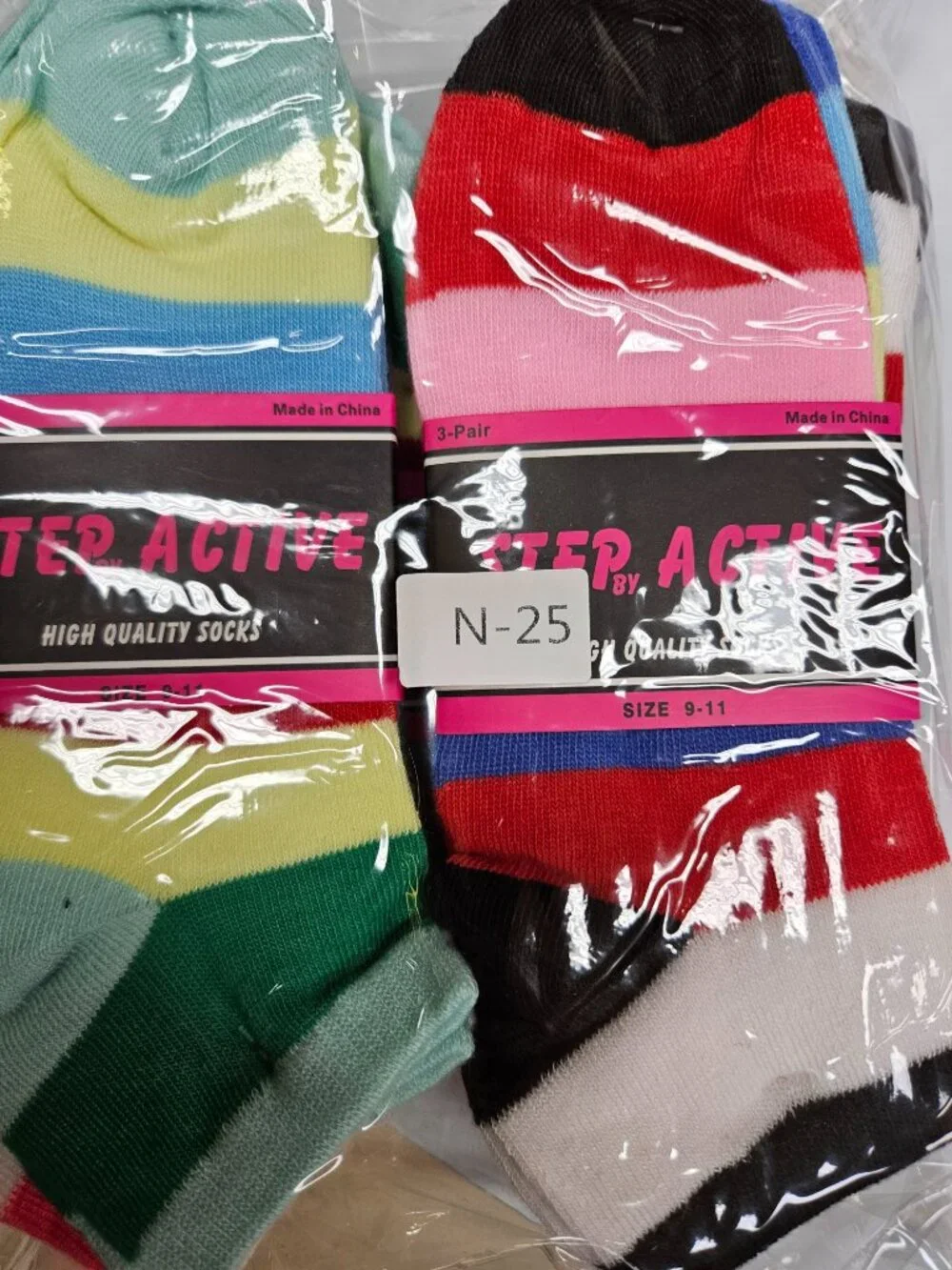 Women's Ankle Socks, Bundle of 12 Pairs, Striped